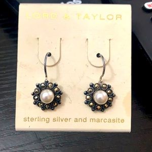 🤩Host Pick🤩 Sterling Silver & marcasite dangle earrings